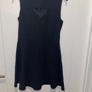 Little black dress with V cutout on chest
